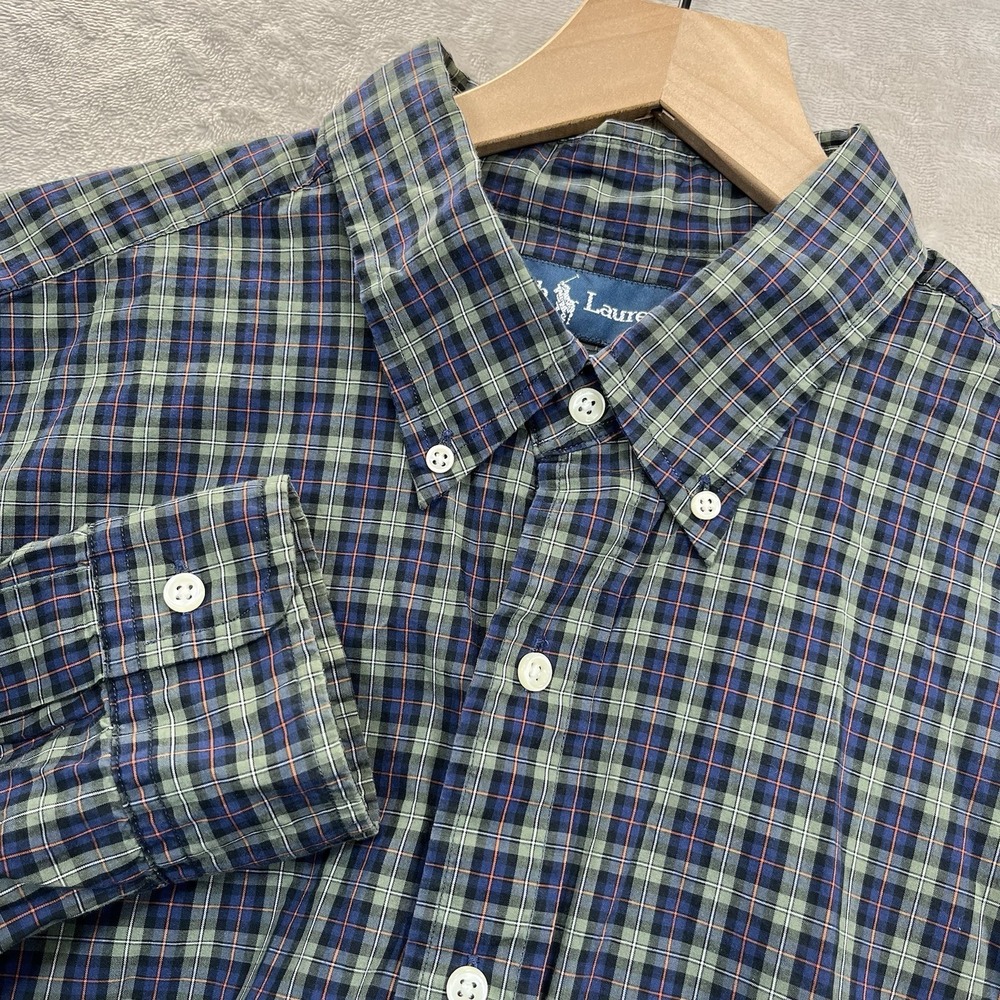 Ralph‎ Lauren Plaid Shirt Mens XL Button Down Cotton Preppy Classic Fit Casual